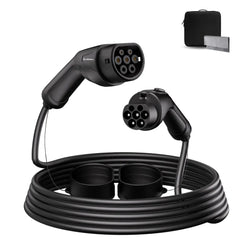 Coolladen Type2 laddningsförlängningskabel för elbilar för 3,5 kW 7 kW 11 kW 22 kW 7 m kabel med handväska