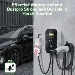 Typ 2 22 kW eller 11 kW hemmaladdstation väggbox 5 m laddningskabel med laddhållare CEE 3-fasuttag för alla elbilar och hybridbilar