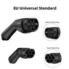 Coolladen Typ 2 laddkabel för elbil 7KW 32A 1-fas EV-laddare med bärväska, kompatibel med eventuella elbilar