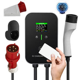 Typ 2 22 kW eller 11 kW hemmaladdstation väggbox 5 m laddningskabel med laddhållare CEE 3-fasuttag för alla elbilar och hybridbilar