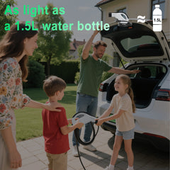 Bärbar elbilsladdare typ 2, 3,5 kW 16 A laddningskabel, CEE-kontakt, smart app-kontroll, justerbar ström, vattentät, 3 m/5 m/10 m sladd – kompatibel med alla elbilar Model Y / 3 / S/X, ID.4, ID.5, i4