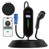 Coolladen 7,4 kW laddare för elbil | 32A CEE-kontakt till Typ 2 mobil wallbox | Justerbar ström & 1-12 h timer