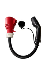 Typ 2-kontakt till CEE16A uttag, adapter för 11KW EV laddare för att dra ström från laddstationen