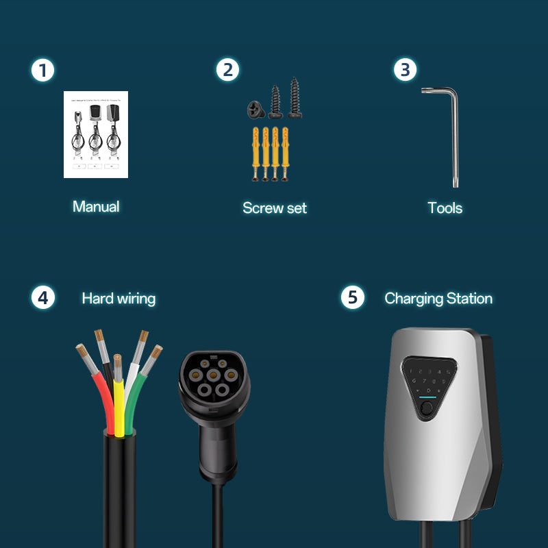 Coolladen Wallbox med lasthantering | För privat och affärsmässigt bruk | Laddkabel för energistyrning | Energy Control laddningsstation.