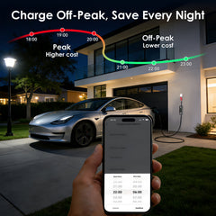 Coolladen Smart 11kW EV-laddare APP & WIFI | 3-fas 16A CEE-laddkabel | Typ B RCD-säkerhet