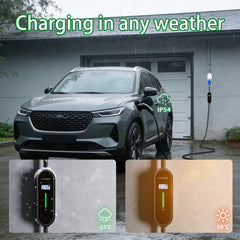 Coolladen 7,4 kW laddare för elbil | 32A CEE-kontakt till Typ 2 mobil wallbox | Justerbar ström & 1-12 h timer