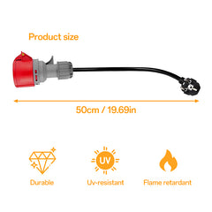 Schuko till 5-polig CEE adapter 16A kopplingssockel