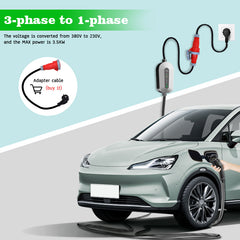 Coolladen laddkabel typ 2 CEE-kontakt 11 KW [3-fas του / 5m ) med justerbar laddningseffekt, Laddstation och EV-laddare för ID. E-Up, E-Tron, Zoe och övriga EV